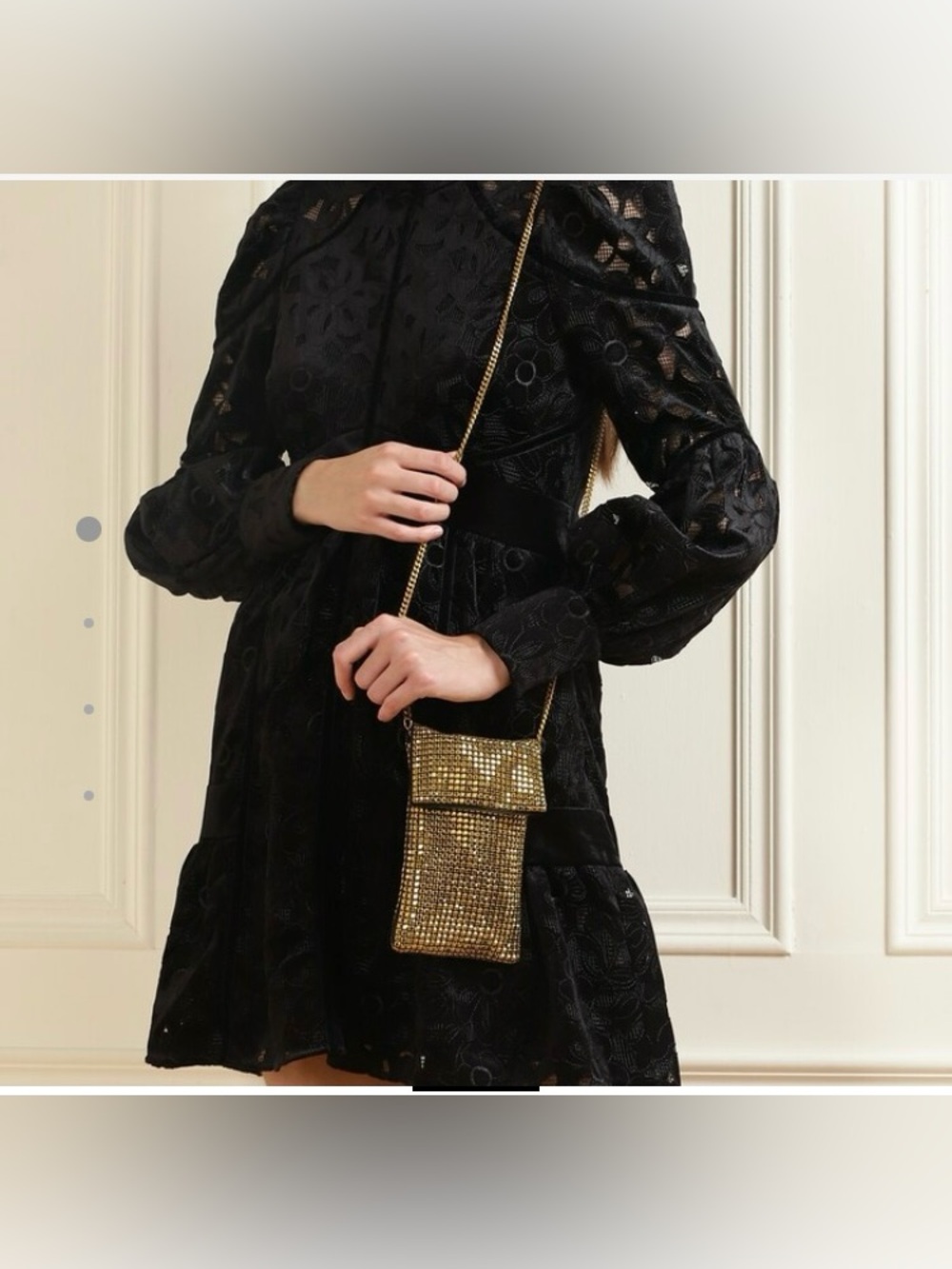 RARE NWT TED BAKER GLITZAH CRYSTAL-EMBELLISHED WOVEN PHONE POUCH